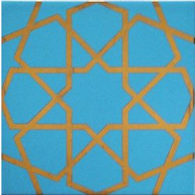 Armada Çini SP 89 20x20 cm Turkuaz Metalik Kütahya Çini Karo
