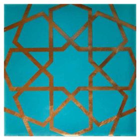 Armada Çini SP 89 20x20 cm Turkuaz Metalik Kütahya Çini Karo
