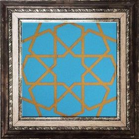 Armada Çini SP 89 Turkuaz Metalik Kütahya Çini 20x20 cm Pano