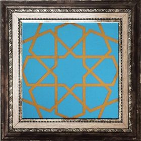 Armada Çini SP 89 Turkuaz Metalik Kütahya Çini 20x20 cm Pano