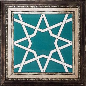 Armada Çini SP 94 Yıldız Kütahya Selçuklu Çini 20x20 cm Pano
