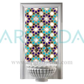 Armada Çini SP 99 20x20 cm Geometrik Tunus Desenli Kütahya Çinisi