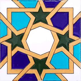 Armada Çini SP 99 20x20 cm Geometrik Tunus Desenli Kütahya Çinisi