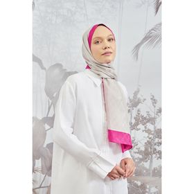 Armanda Dama Taş Fuşya Monogram Şal