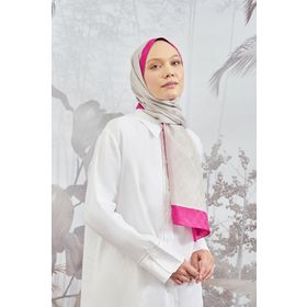 Armanda Dama Taş Fuşya Monogram Şal