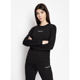 Armani 8NYM02-1200 Exchange Bisiklet Yaka Siyah Kadın Sweatshirt