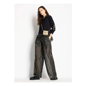 Armani Exchange 6RYM11 Siyah Bisiklet Yaka Baskılı Kadın Sweatshirt
