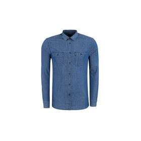Armani Exchange 6ZZC38 Z1GDZ 1500 Mavi Erkek Gömlek