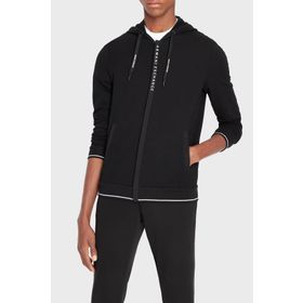 Armani Exchange 8NZM82 1200-BLACK Kapüşon Yaka Siyah Erkek Sweatshirt