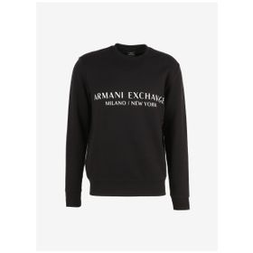 Armani Exchange 8NZM88 1200 Bisiklet Yaka Siyah Erkek Sweatshirt