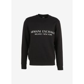 Armani Exchange 8NZM88 1200 Bisiklet Yaka Siyah Erkek Sweatshirt
