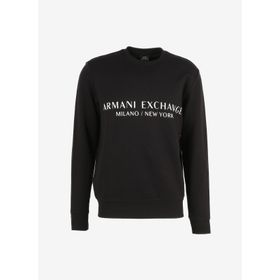 Armani Exchange 8NZM88 1200 Bisiklet Yaka Siyah Erkek Sweatshirt