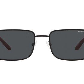 Armani Exchange AX2044S Dikdörtgen Mat Siyah Koyu Gri Erkek Güneş Gözlüğü