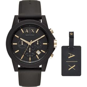 Armani Exchange AX7105 Erkek Set Kol Saati ve Valiz Etiketi