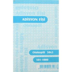 Armat 9x14 cm 3 Nüsha 50 Sayfa Otokopili Adisyon Fişi