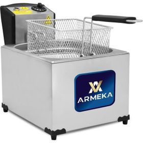 Armeka 3 lt Tek Hazneli Elektrikli Kapaklı Sanayi Tipi Fritöz