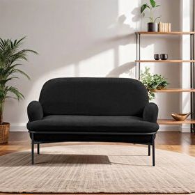 Armens Life Aster Siyah Renk Bahçe İçin İki Kişilik Koltuk