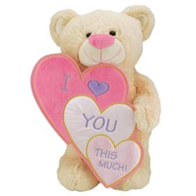 Armerya 8699965201809 520180 40 cm I Love İç İçe Kalpli Ayakta Ayı Peluş
