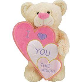 Armerya 8699965201809 520180 40 cm I Love İç İçe Kalpli Ayakta Ayı Peluş