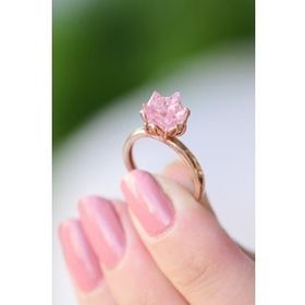 Armes Pembe Lotus Çiçeği Ayarlanabilir Kadın 925 Ayar Gümüş Yüzük