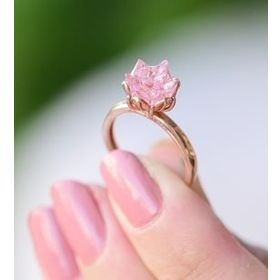 Armes Pembe Lotus Çiçeği Ayarlanabilir Kadın 925 Ayar Gümüş Yüzük