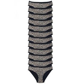 Armin Loretta 12 Adet Leopar Desenli Likralı Yumuşak Dokulu Slip Külot