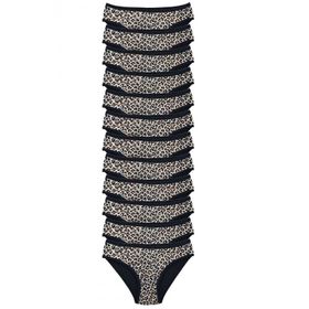 Armin Loretta 12 Adet Leopar Desenli Likralı Yumuşak Dokulu Slip Külot