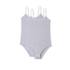 Armin Loretta 2 Adet İp Askılı Kadın Çıtçıtlı Body Gri