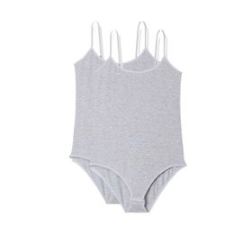 Armin Loretta 2 Adet İp Askılı Kadın Çıtçıtlı Body Gri
