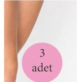 Armin Loretta 3 Adet Kadın Diz Altı Parlak Fit 15 Denye Ten Çorap