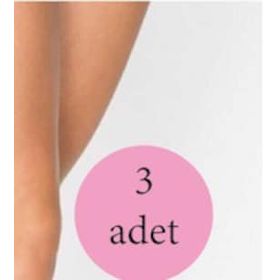 Armin Loretta 3 Adet Kadın Diz Altı Parlak Fit 15 Denye Ten Çorap