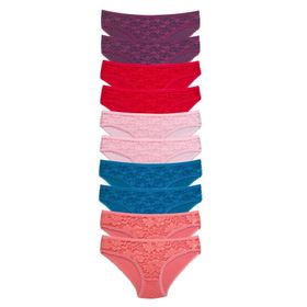 Armin Loretta S230 10 Adet Önü Dantelli Transparan Kadın Slip Külot