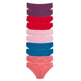 Armin Loretta S230 10 Adet Önü Dantelli Transparan Kadın Slip Külot