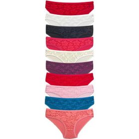 Armin Loretta S231 10 Adet Önü Dantelli Transparan Slip Külot