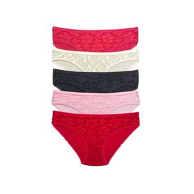 Armin Loretta S59 5 Adet Önü Dantelli Transparan Kadın Slip Külot
