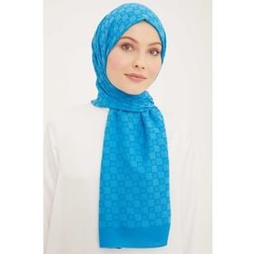 Armine 08PL-21187 Gökyüzü Mavisi Yazlık Pure Line Şal Serisi Yaz Trend Şal
