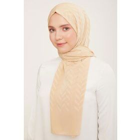 Armine 1-322 Koyu Bej Desenli Şal