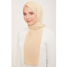 Armine 1-322 Koyu Bej Desenli Şal