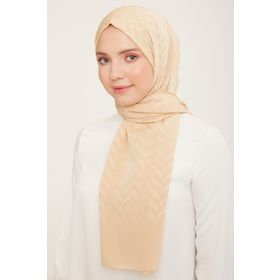 Armine 1-322 Koyu Bej Desenli Şal