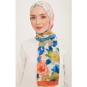 Armine 10001-02 Kiremit-Mavi Trend Şal