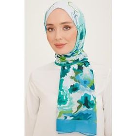 Armine 10001-11 Mavi-Yeşil Trend Şal