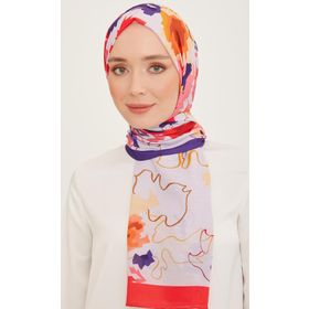Armine 10001-13 Nar Çiçeği-Mor Trend Şal