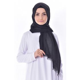 Armine 10004-03 Siyah Kesik Desenli Şal