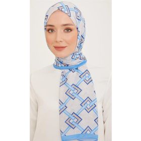 Armine 10006-19 Mavi Karma Desen Trend Şal