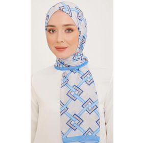 Armine 10006-19 Mavi Karma Desen Trend Şal