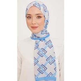 Armine 10006-19 Mavi Karma Desen Trend Şal