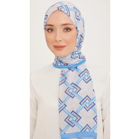 Armine 10006-19 Mavi Karma Desen Trend Şal