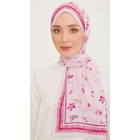Armine 10008-15 Pembe Karma Çiçek Desen Trend Şal