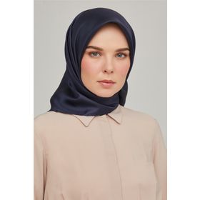 Armine 1003 Lacivert Sura Düz İpek Eşarp