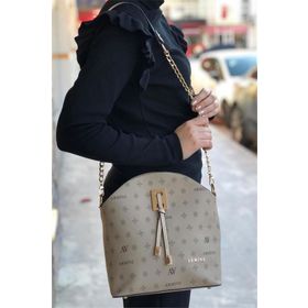 Armine 102 Vizon Baskılı El Kadın Omuz Çantası